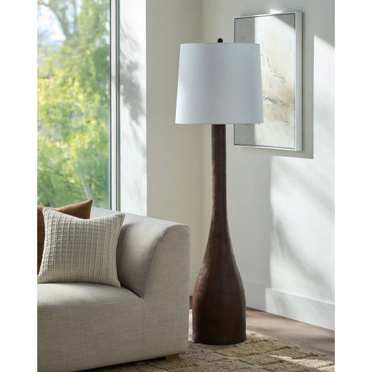 Fonce Accent Floor Lamp by Surya in painted. Made from resin, linen, plastic in a modern style.