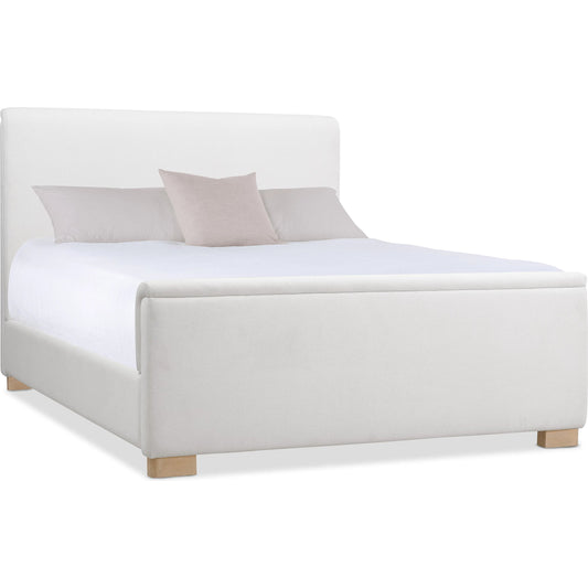 Banyon Bay King Upholstered Bed by Hooker Furniture in beige. Made from 100% polyester in a unique style.