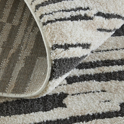 Gilmore Stripes GIL39UPF Rug by Feizy in ivory, black. Made from polypropylene in a unique style.