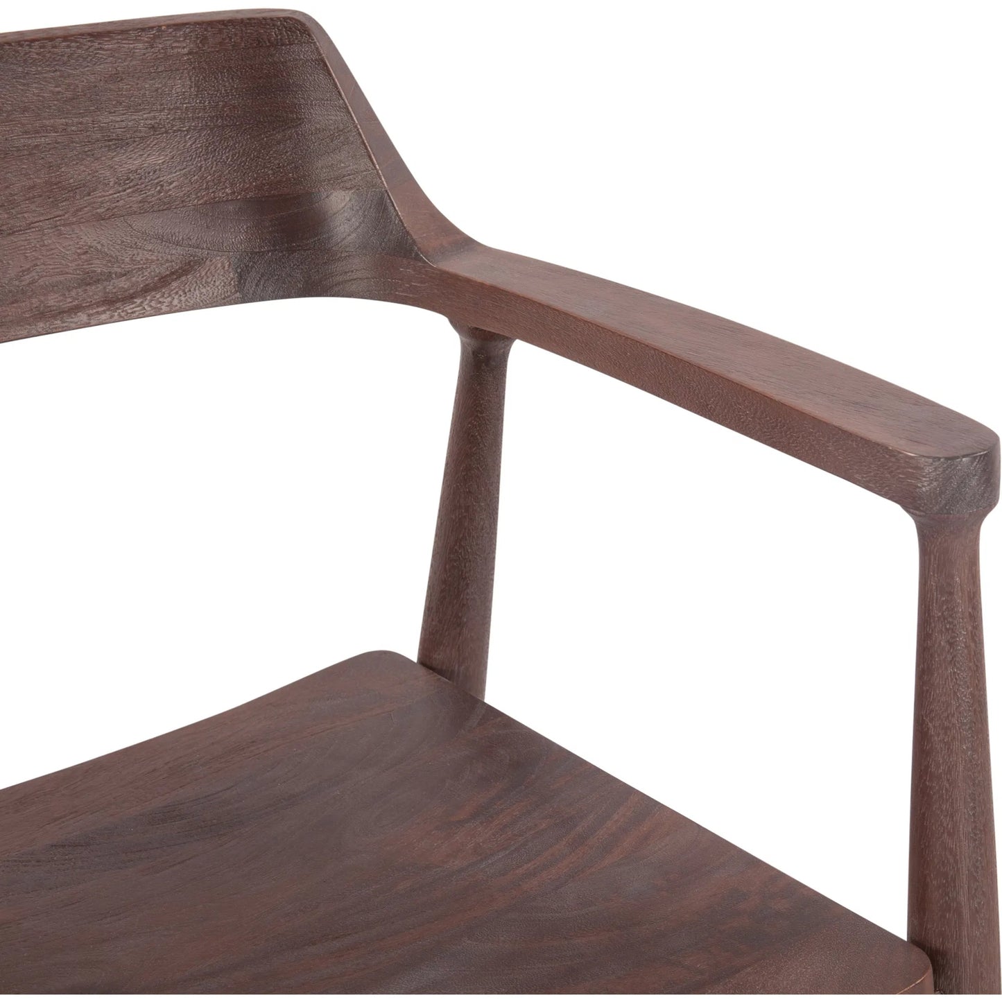 001 SI-2243014 | Closeup | Oxford Dining Chair by World Interiors in brown and walnut. Made from mango wood in a transitional style.