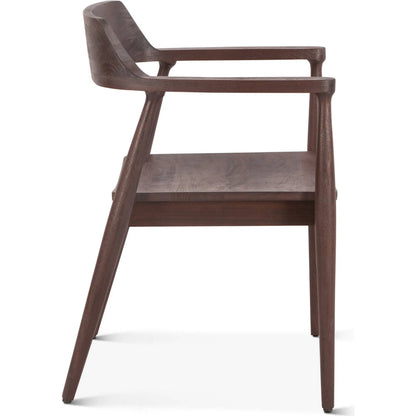 Oxford Dining Chair by World Interiors in brown and walnut. Made from mango wood in a transitional style.