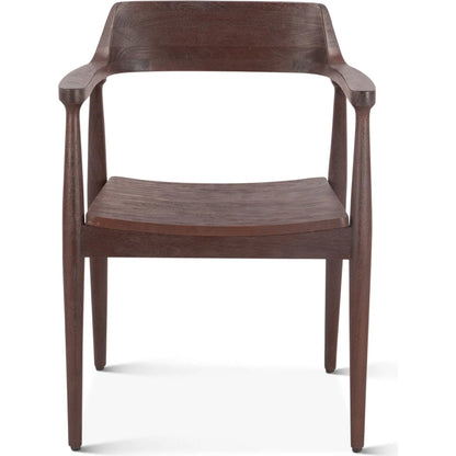 Oxford Dining Chair by World Interiors in brown and walnut. Made from mango wood in a transitional style.
