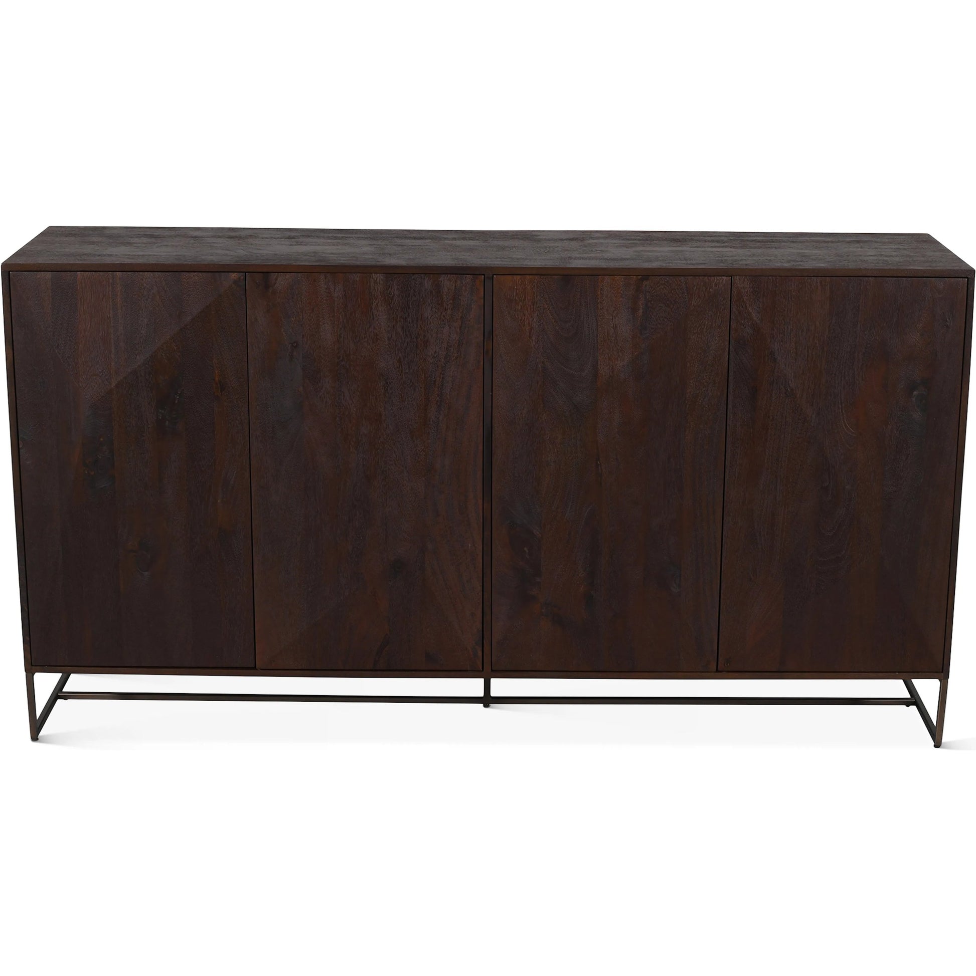 Oxford 76" Sideboard by World Interiors in brown and walnut. Made from mango wood in a traditional style.