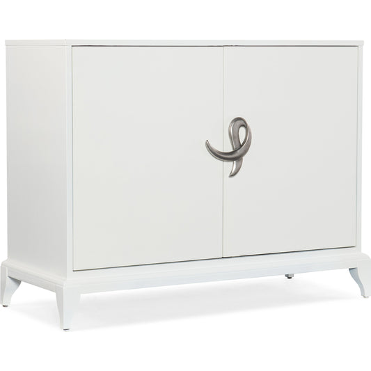 Susan G. Komen Unity Chest by Hooker Furniture in white, magenta. Made from maple veneers in a modern style.