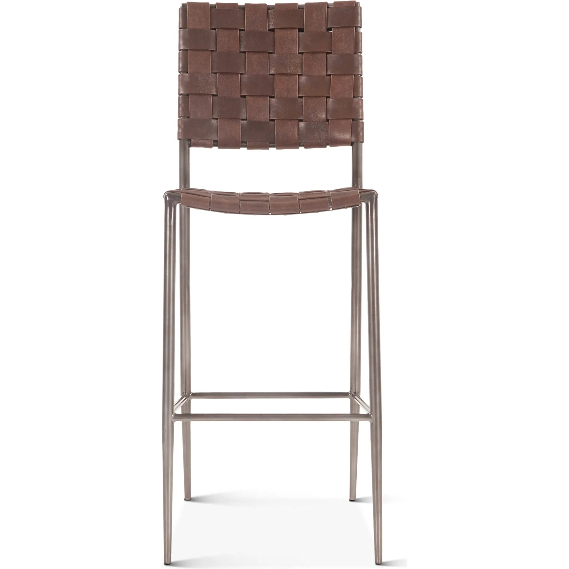 Lund Buffalo Leather and Iron Bar Chair Brown by World Interiors in natural. Made from unique in a traditional style.