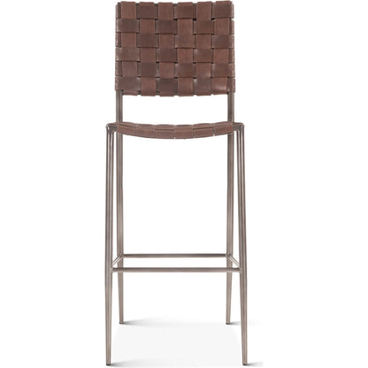 Lund Buffalo Leather and Iron Bar Chair Brown by World Interiors in natural. Made from unique in a traditional style.