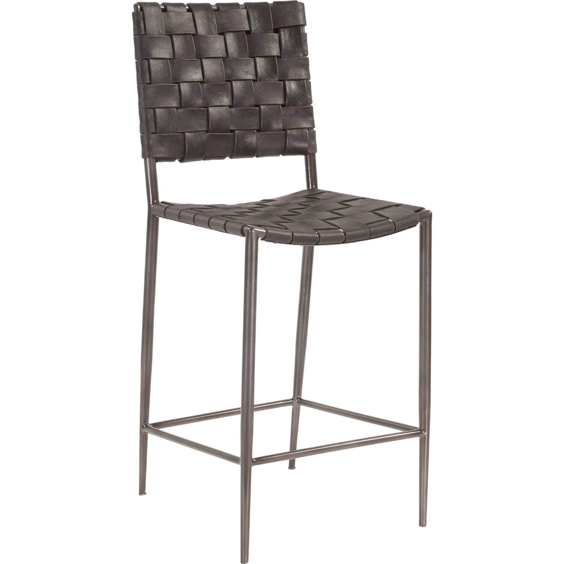 Lund Buffalo Leather and Iron Bar Chair Brown by World Interiors in natural. Made from unique in a traditional style.