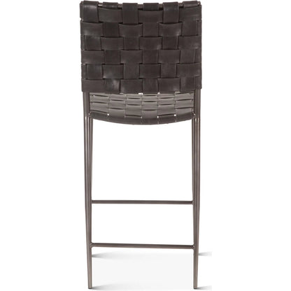 Lund Buffalo Leather and Iron Bar Chair Brown by World Interiors in natural. Made from unique in a traditional style.