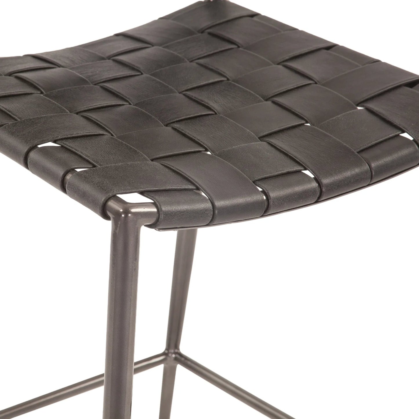 012 SI-2242926 | Closeup | Lund Buffalo Leather and Iron Bar Chair Brown by World Interiors in natural. Made from unique in a traditional style.