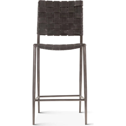 Lund Buffalo Leather and Iron Bar Chair Brown by World Interiors in natural. Made from unique in a traditional style.