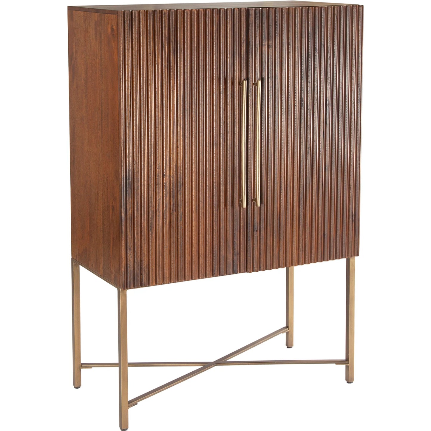 001 SI-2242941 | Primary Silo | Manhattan Bar Cabinet by World Interiors in honey brown and water based. Made from mango wood, iron in a traditional style.