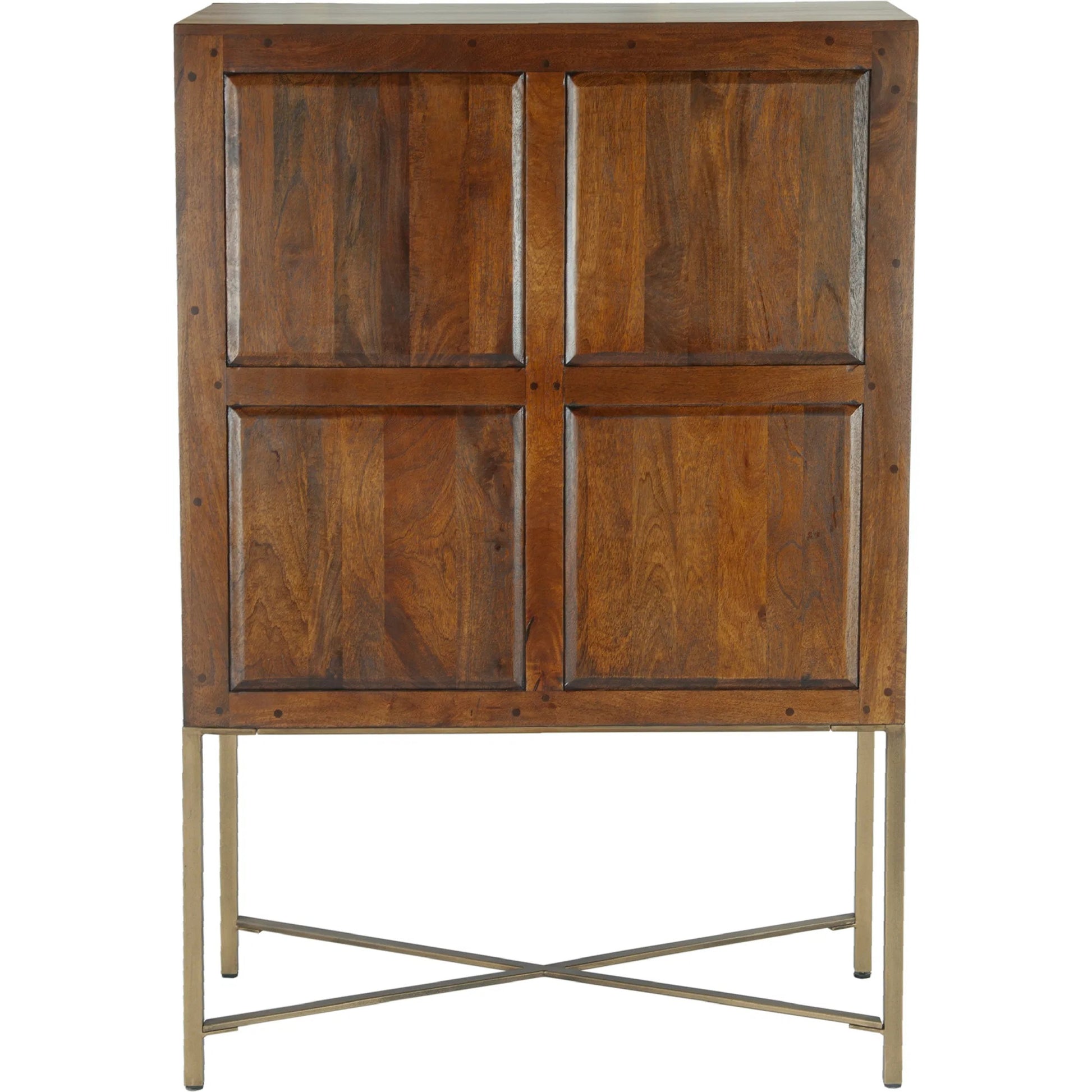 Manhattan Bar Cabinet by World Interiors in honey brown and water based. Made from mango wood, iron in a traditional style.
