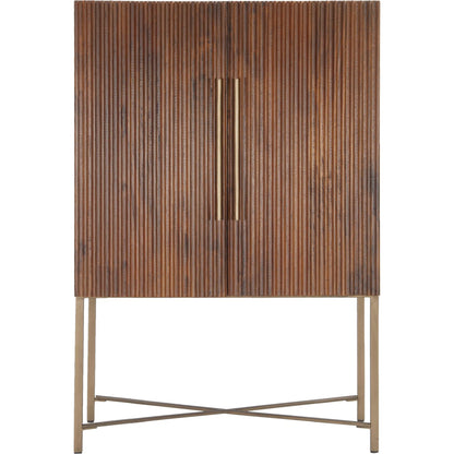 Manhattan Bar Cabinet by World Interiors in honey brown and water based. Made from mango wood, iron in a traditional style.
