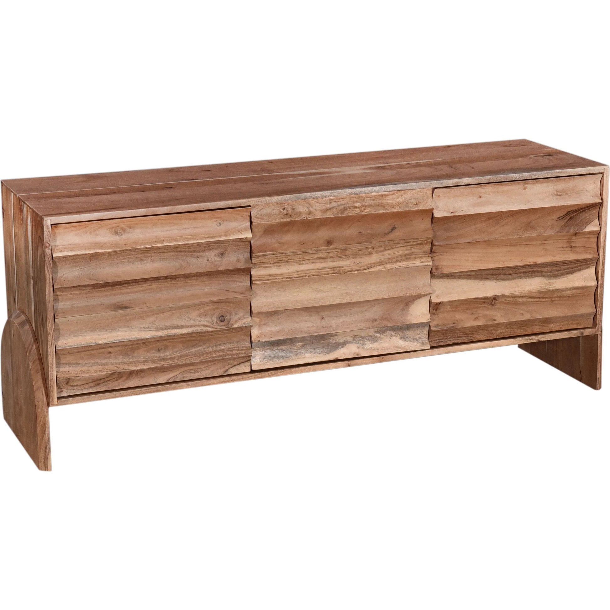 Catalina Plasma Cabinet by World Interiors in brown and natural acacia. Made from acacia wood in a transitional style.