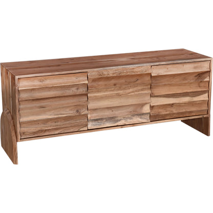 Catalina Plasma Cabinet by World Interiors in brown and natural acacia. Made from acacia wood in a transitional style.