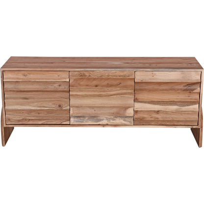 Catalina Plasma Cabinet by World Interiors in brown and natural acacia. Made from acacia wood in a transitional style.
