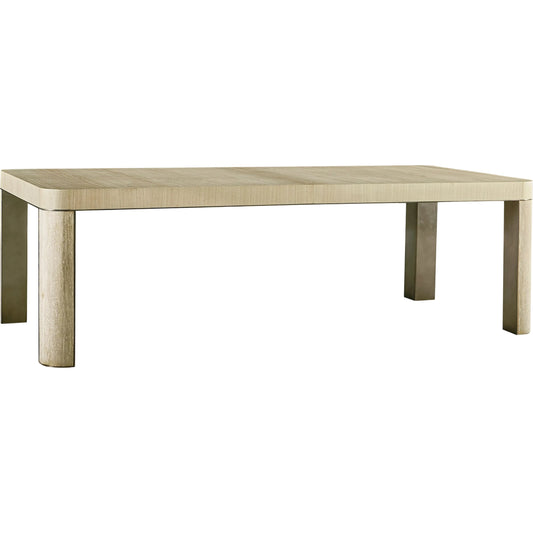 Water Upwelling Stone Leg Dining Table by Jonathan Charles in ash blonde. Made from oak, stone, metal in a unique style.