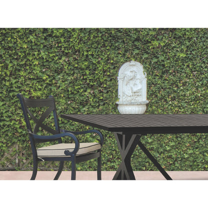 Monterey Outdoor Dining Chair by Sunset West in browns. Made from aluminum in a traditional style.