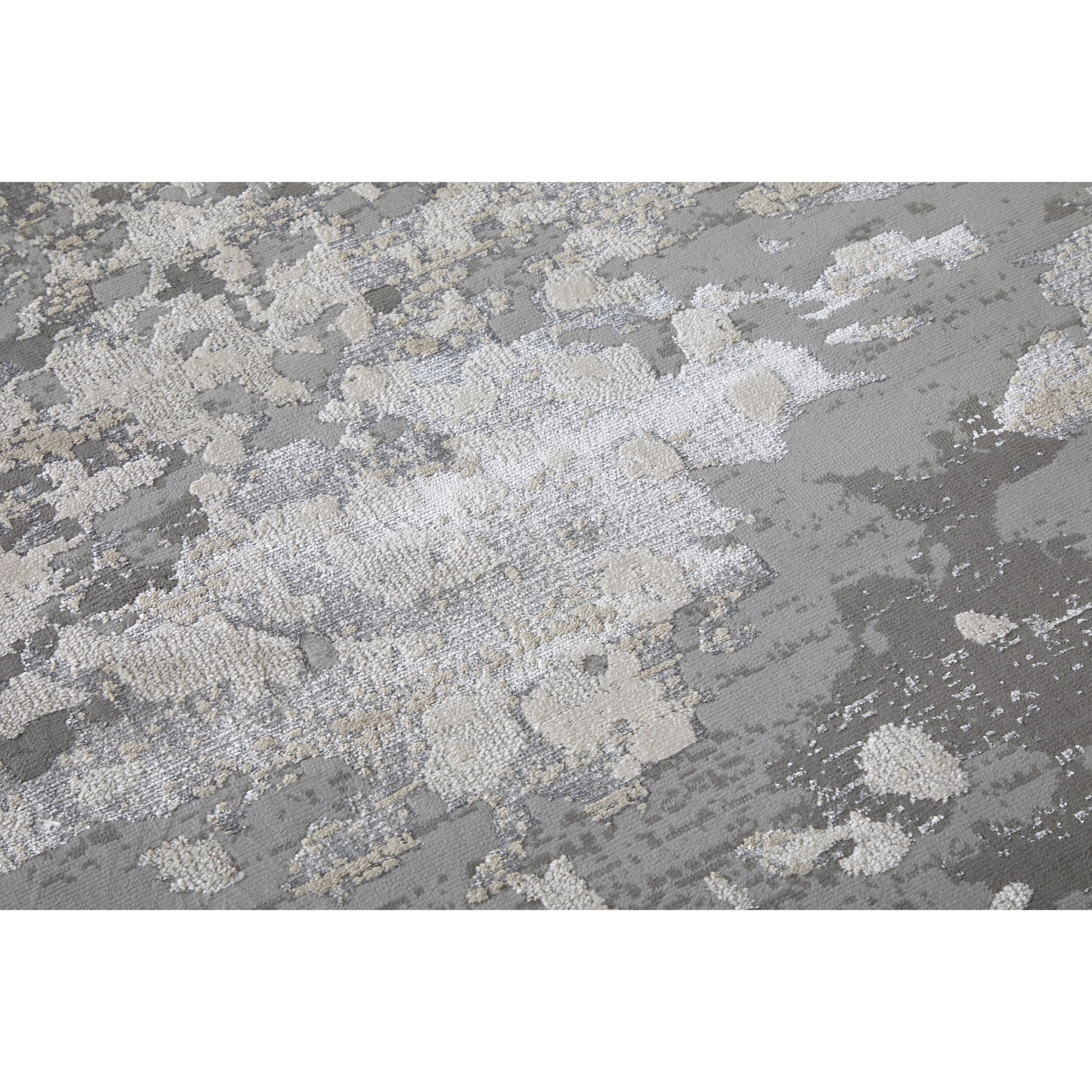 Micah Rug - 3336F by Feizy in silver, gray, white. Made from polyester, polypropylene in a unique style.
