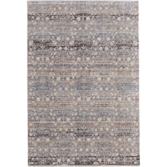 Caprio Transitional Damask Rug - 3961F by Feizy in gray, ivory, tan. Made from polyester, viscose in a unique style.