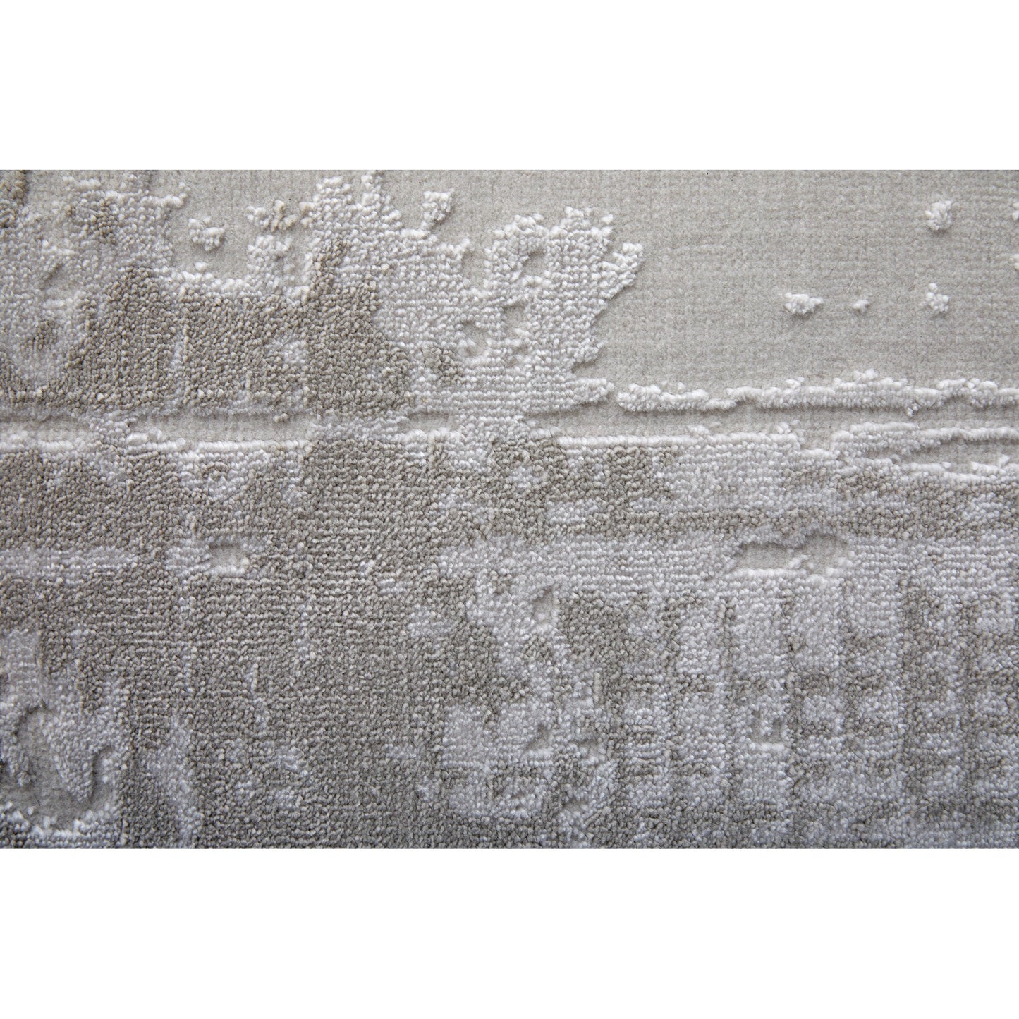004 SI-2158658,SI-2158659,SI-2158660,SI-2158661 | Closeup | Prasad Rug - 67039NAF by Feizy in ivory, taupe, silver. Made from polypropylene, polyester in a unique style.