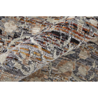 Caprio Transitional Damask Rug - 3961F by Feizy in gray, ivory, tan. Made from polyester, viscose in a unique style.