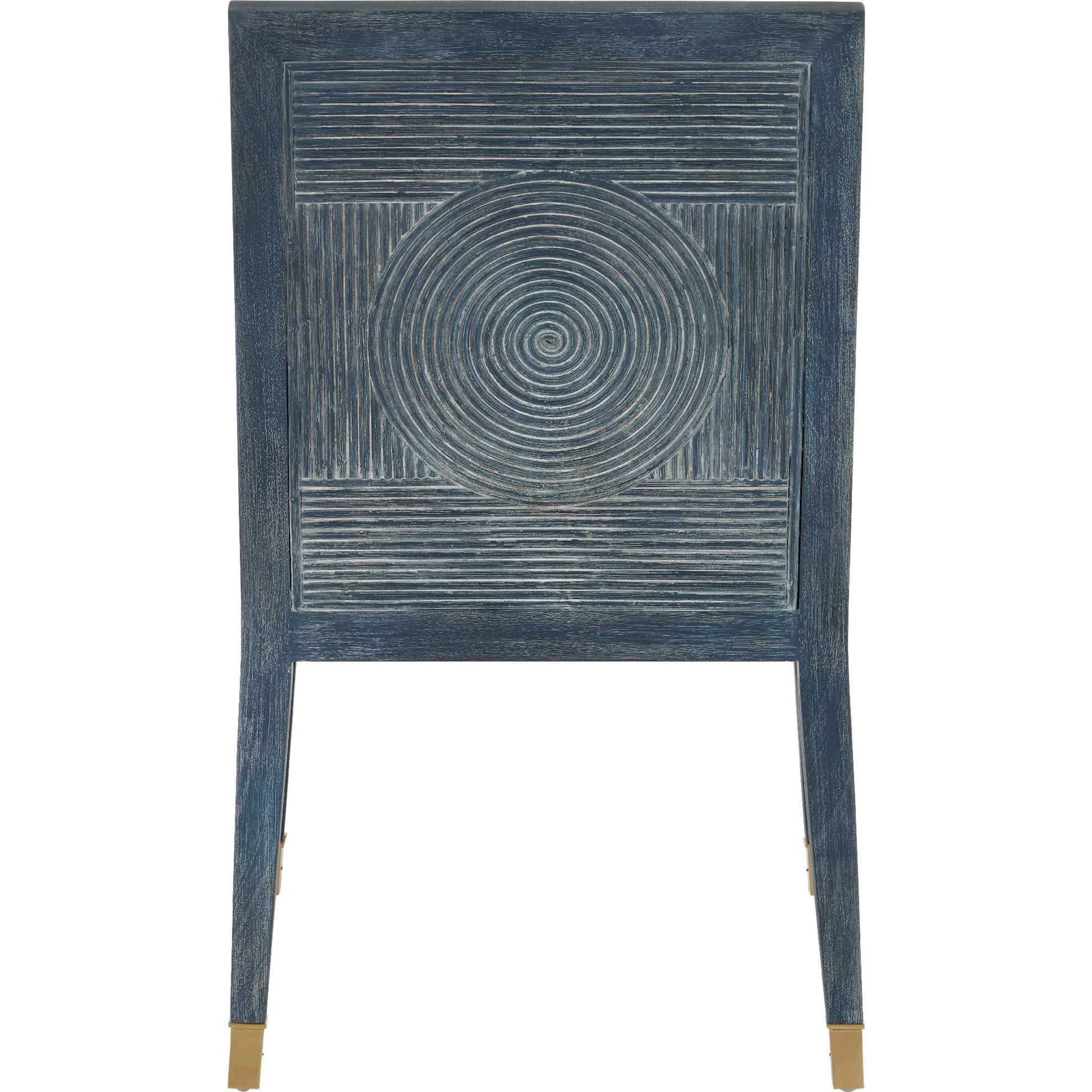 Santos Side Chair by Currey and Company. Made from mahogany, rattan, brass in a modern style.
