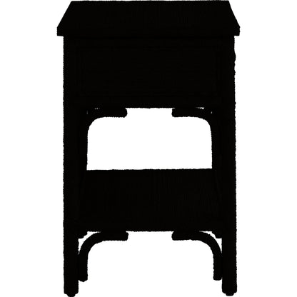 Olisa Nightstand by Currey and Company in natural abaca rope, washed wood. Made from abaca rope, solid wood, engineered wood, rattan in a eclectic & global style.