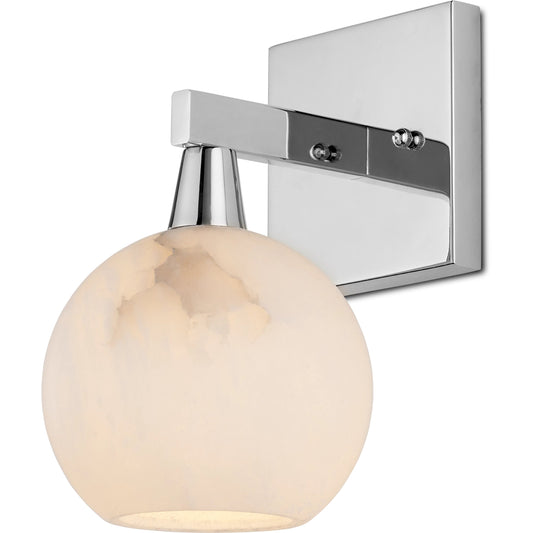 Bombelles Bath Wall Sconce by Currey and Company. Made from metal, alabaster in a modern style.