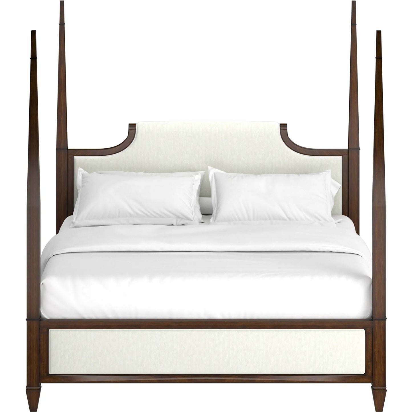 003 SI-2447937 | Additional Silo | Eave Upholstered Bed by A.R.T. Furniture in off-white and hazelnut. Made from poplar, parawood solids, walnut veneer in a traditional style.