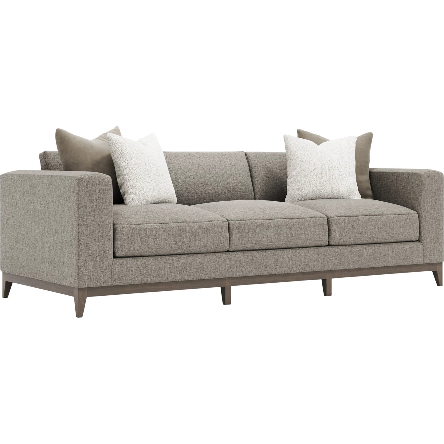 001 SI-2534167 | Primary Silo | Noel 100" Fabric Sofa by Bernhardt in grey. Made from fabric, wood in a unique style.