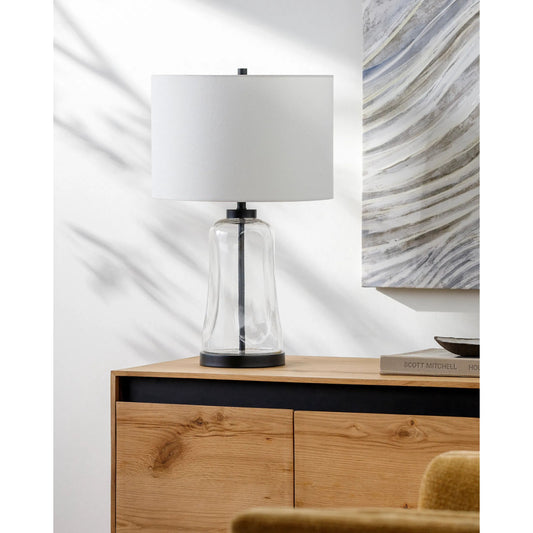 Fidel Accent Table Lamp - 535543 by Livabliss. Made from glass, iron, cotton in a modern style.