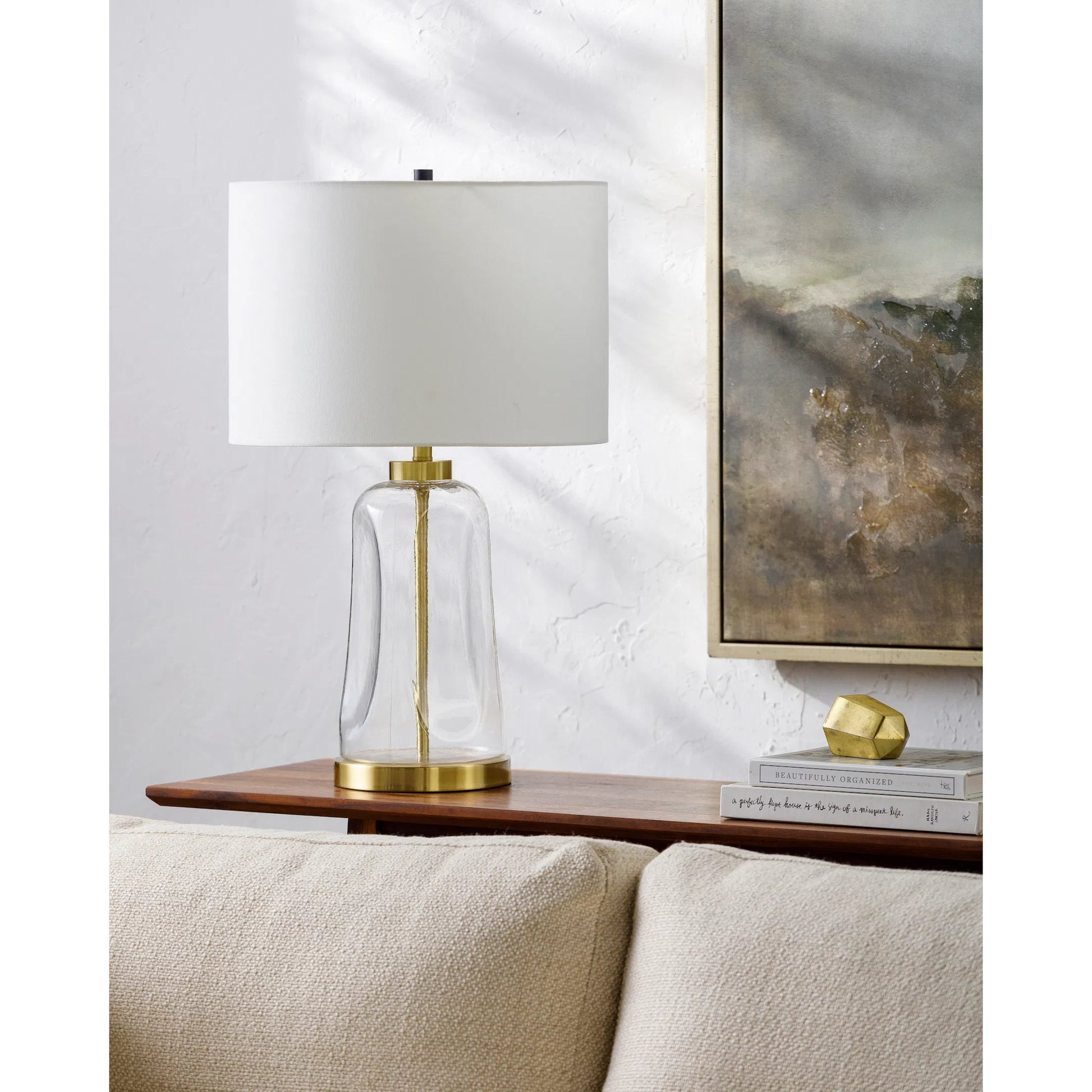Fidel Accent Table Lamp - 535543 by Livabliss. Made from glass, iron, cotton in a modern style.