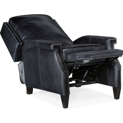 Collin Manual Push Back Recliner by Hooker Furniture in checkmate pawn. Made from leather in a traditional style.