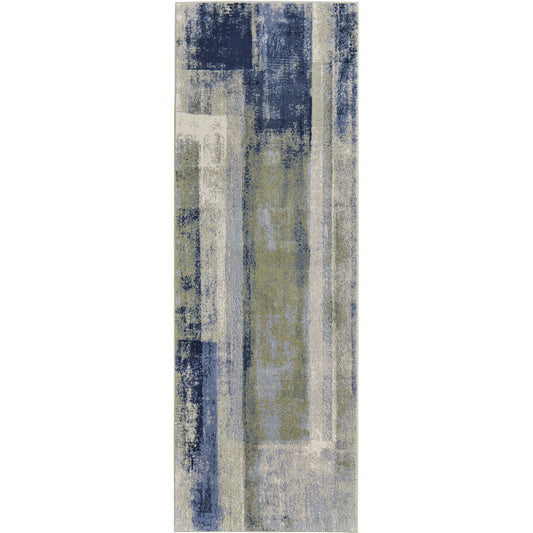 Clio Rug - 39K3F by Feizy in blue, green, ivory. Made from polypropylene, polyester in a unique style.