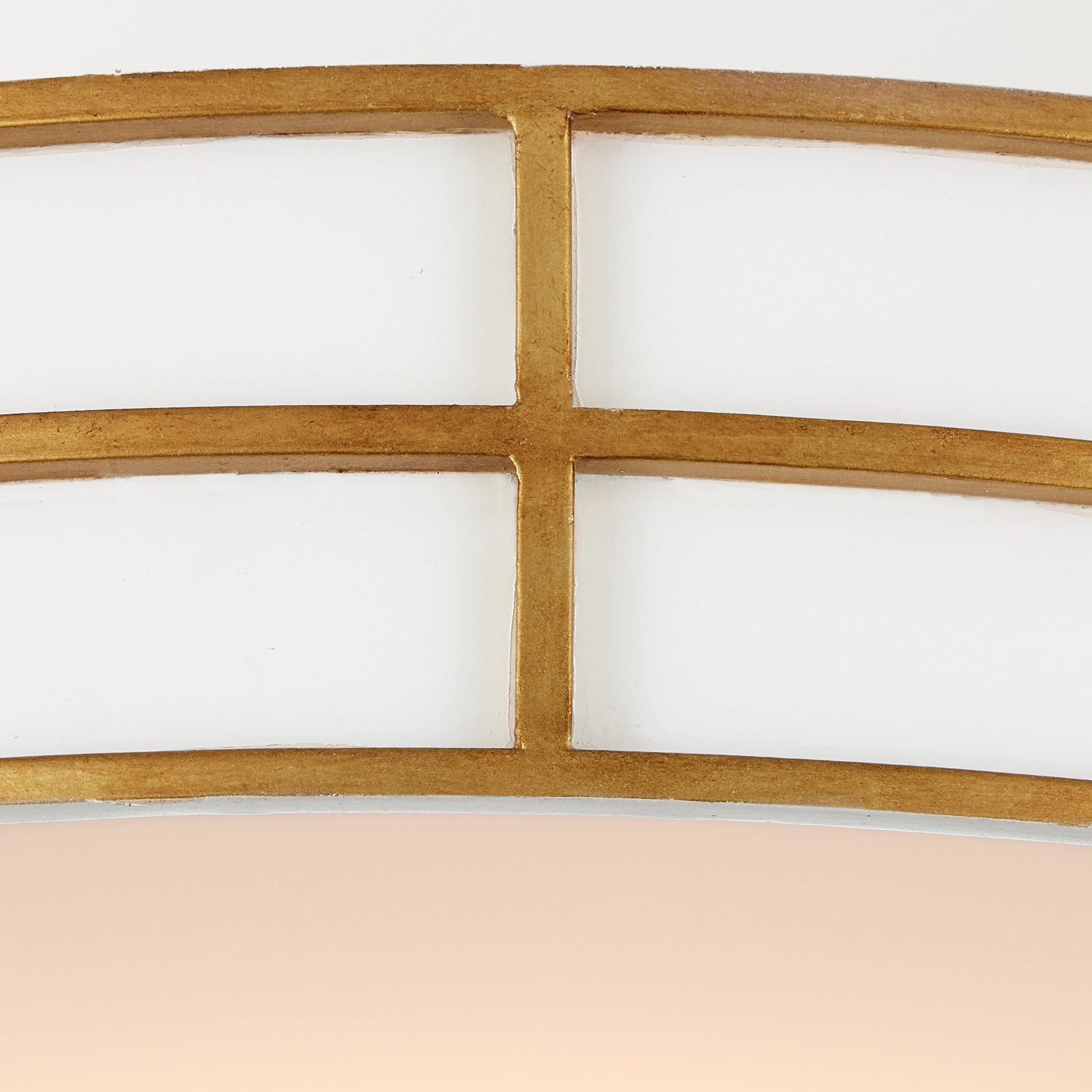 Fielding Flush Mount by Currey and Company in satin black, contemporary gold, sugar white. Made from wrought iron, acrylic diffuser in a modern style.