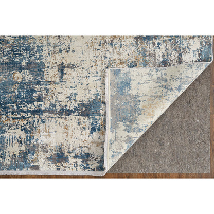 Cadiz Rug - 3891F by Feizy in ivory, tan, blue. Made from viscose, acrylic in a unique style.