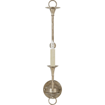 Nottaway Single Wall Sconce by Currey and Company. Made from wrought iron in a traditional style.