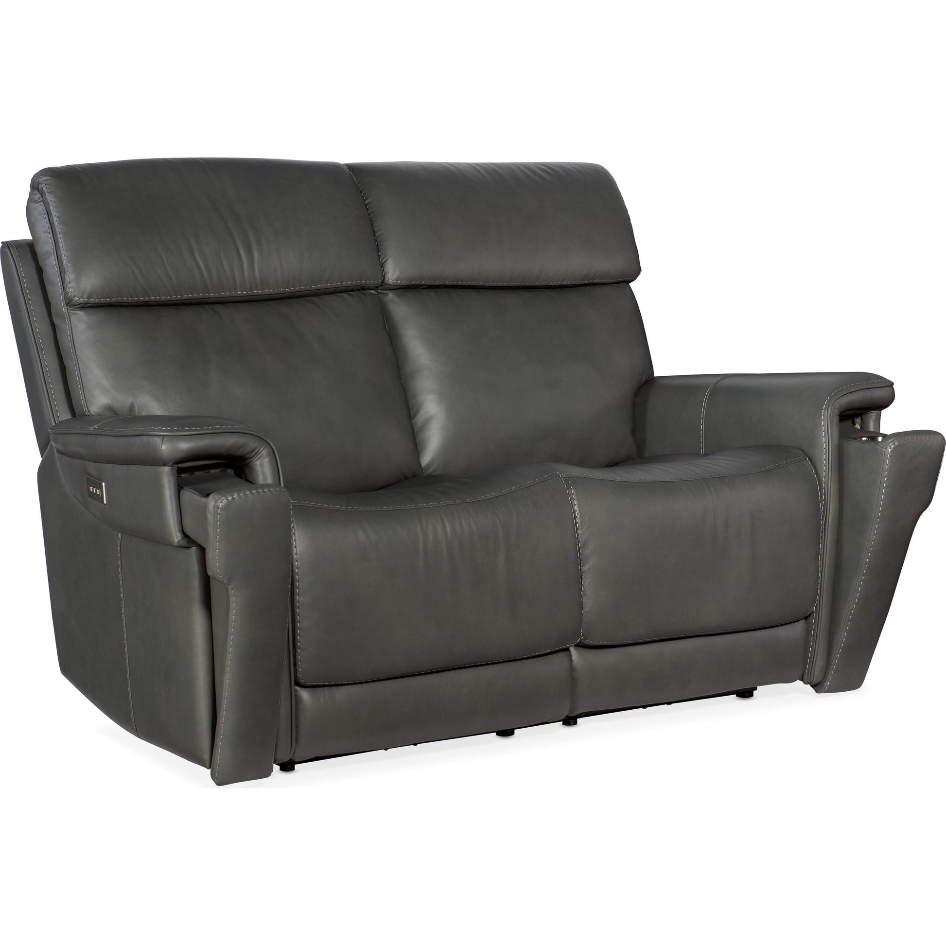 Lyra Zero Gravity Power Loveseat by Hooker Furniture. Made from leather in a traditional style.