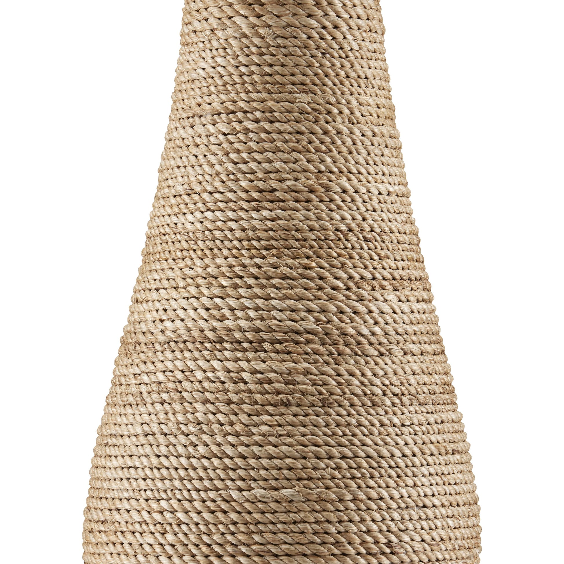 Joppa Table Lamp by Currey and Company. Made from abaca rope in a modern style.