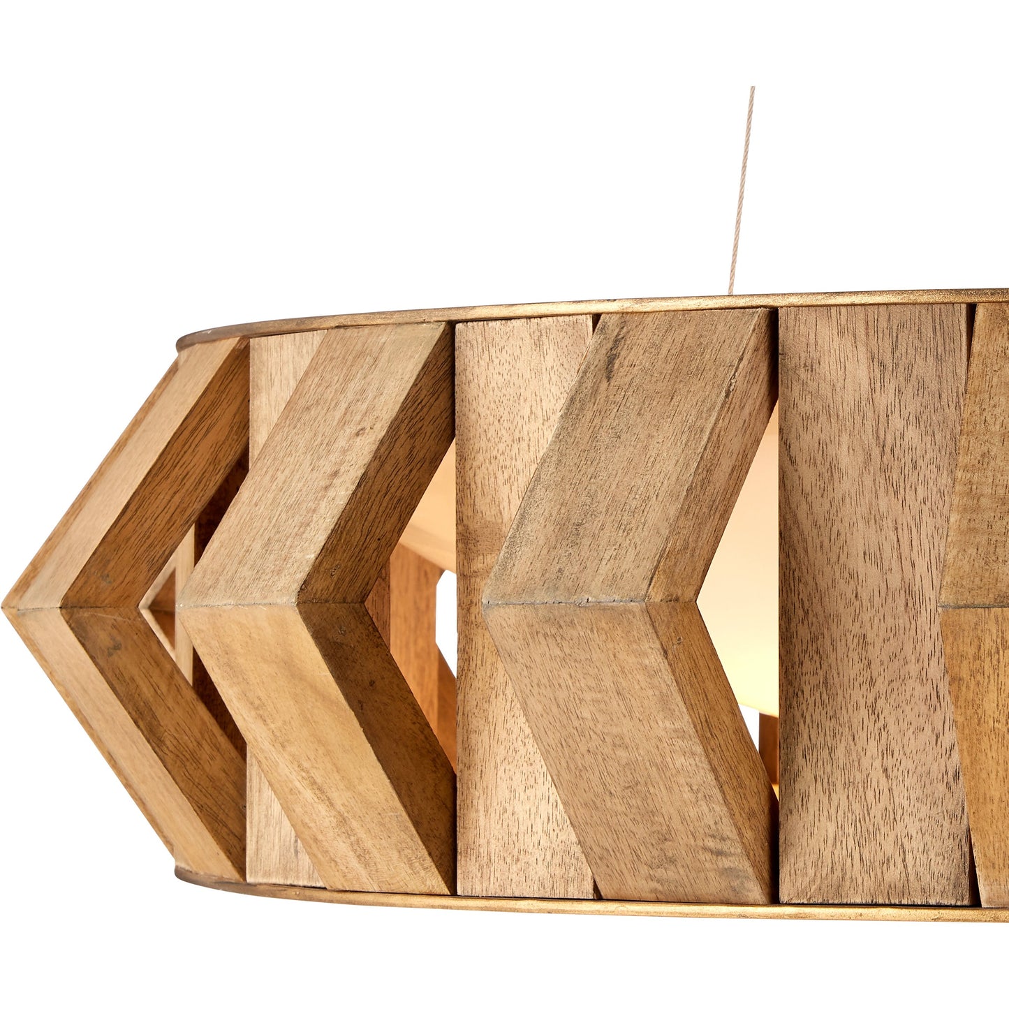 004 SI-2134048 | Closeup | Plunge Chandelier by Currey and Company in toffee, brass, white. Made from wood, wrought iron, composite in a modern style.