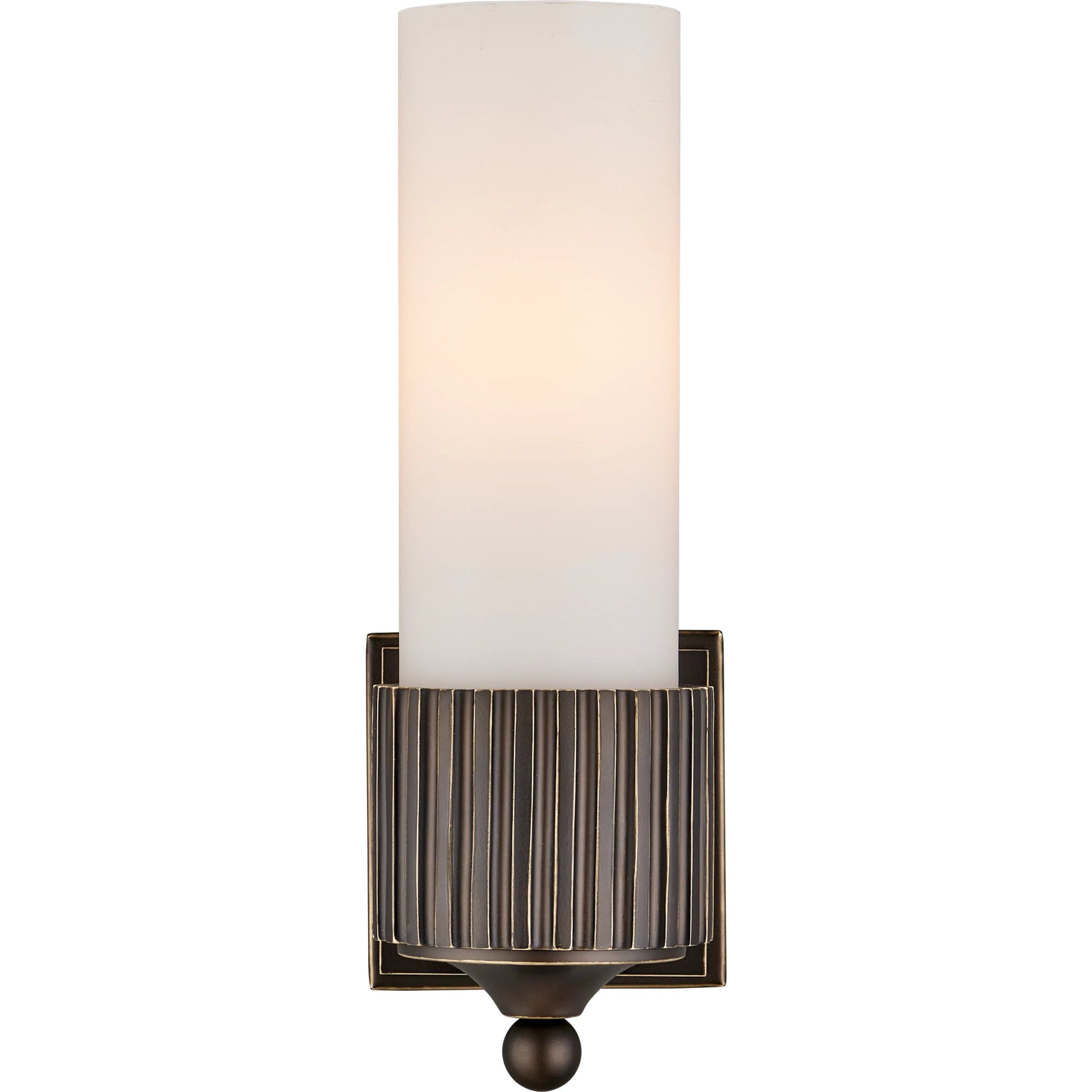 Bryce Bath Wall Sconce by Currey and Company. Made from composite, glass in a modern style.