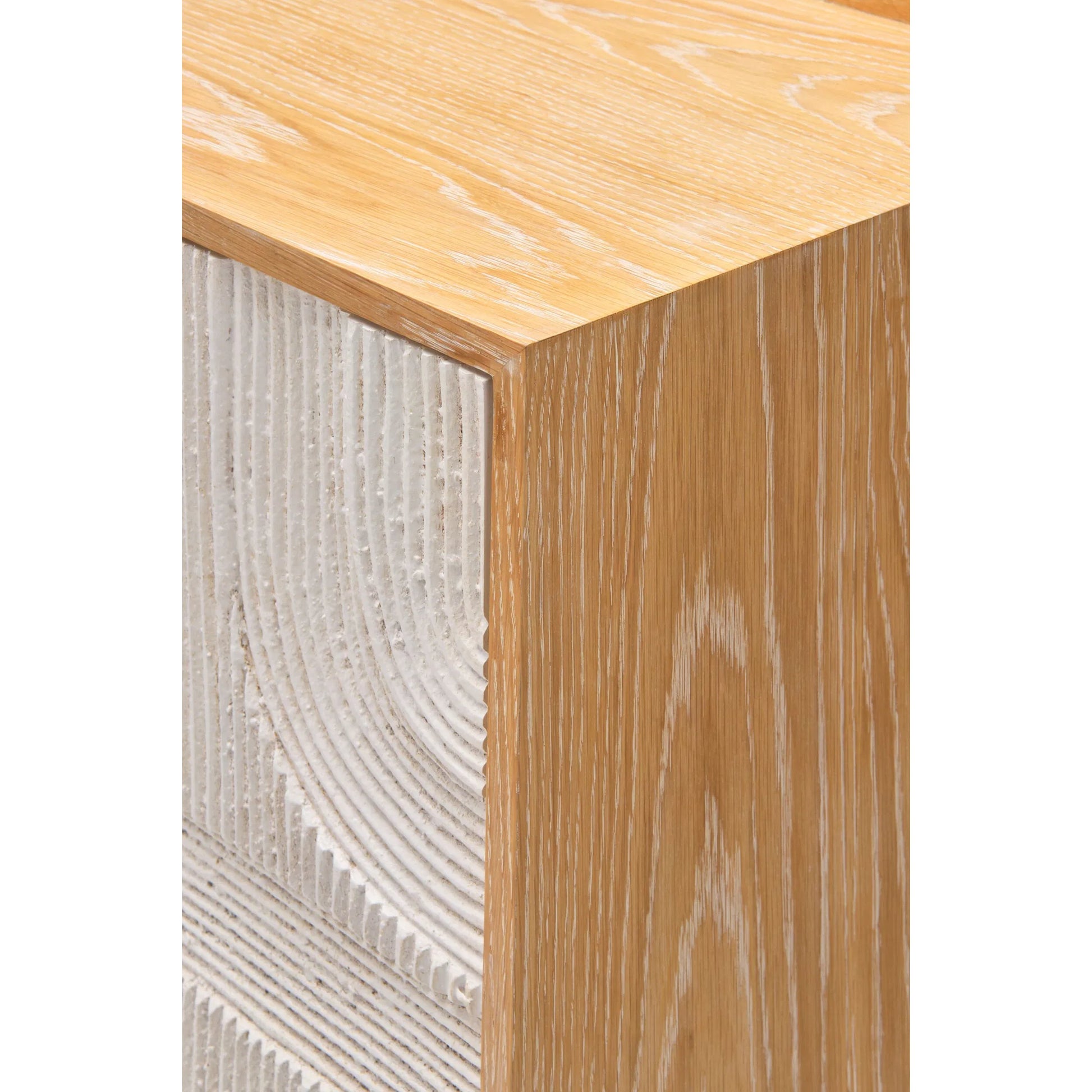 Freeda Cabinet by Surya in white. Made from oak in a transitional style.