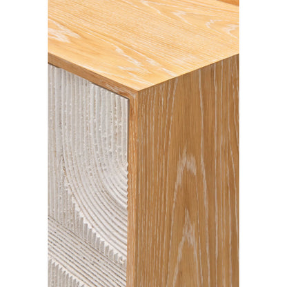 Freeda Cabinet by Surya in white. Made from oak in a transitional style.