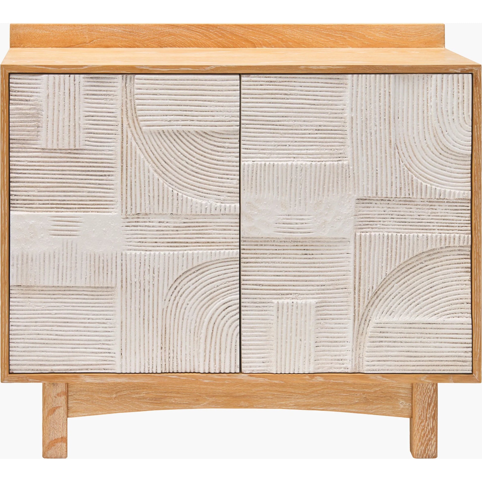 Freeda Cabinet by Surya in white. Made from oak in a transitional style.