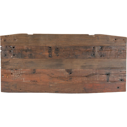 Rustic Revival 67" Adjustable Desk by World Interiors in brown and natural. Made from reclaimed hardwood reclaimed iron in a cottage & farmhouse style.