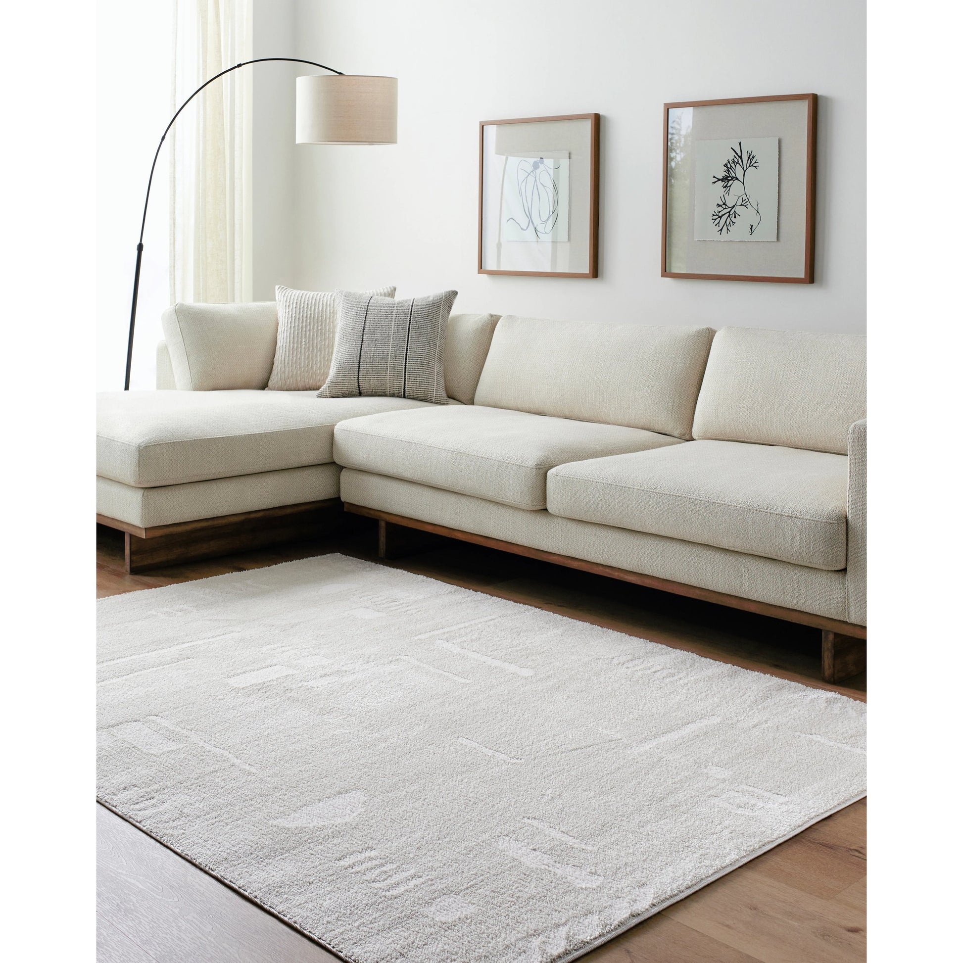 Freud FEU-2328 Rug by Livabliss in ivory, off-white. Made from polyester in a unique style.