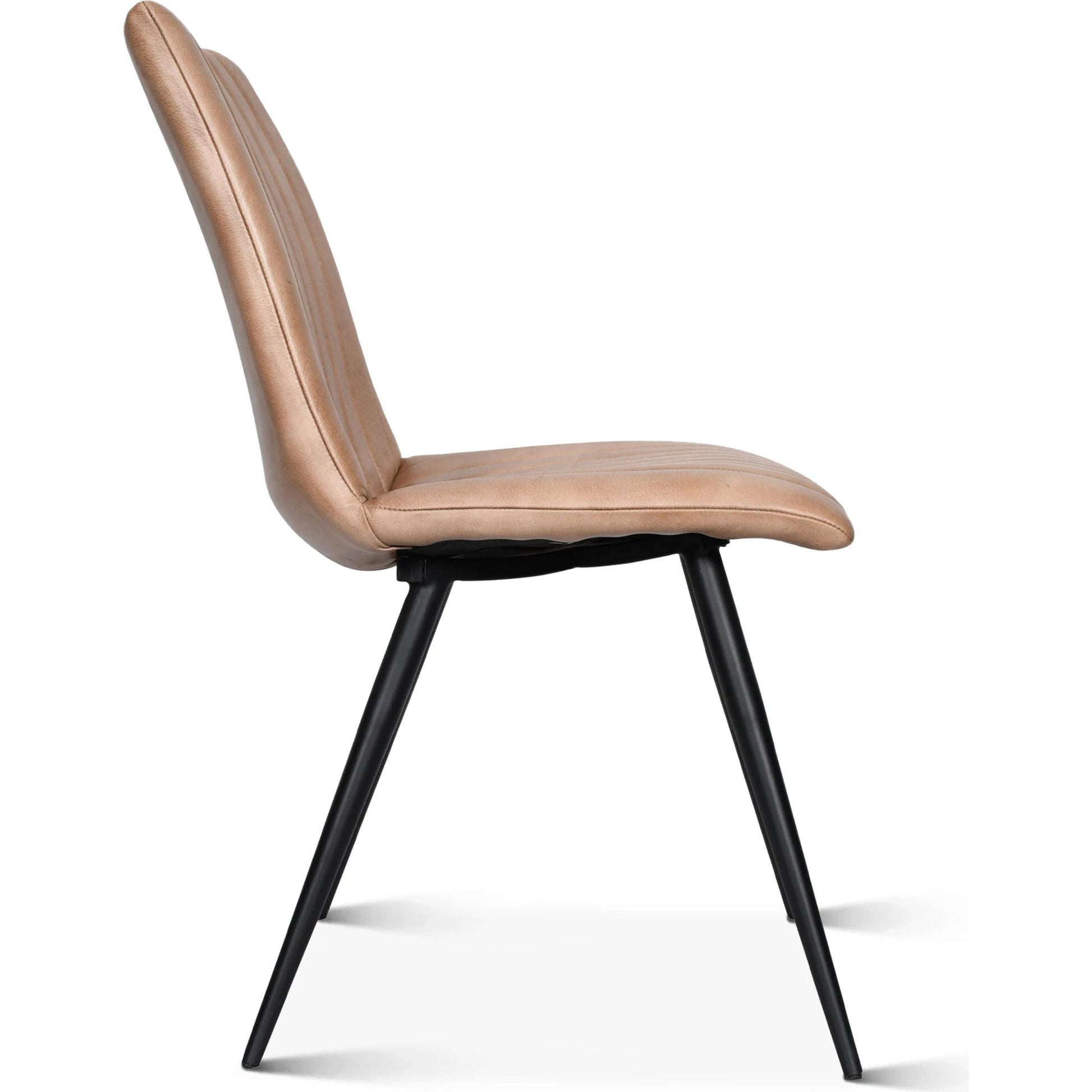 Brisben Vintage Modern Hand Washed Leather Dining Chair by World Interiors. Made from leather, iron in a modern style.