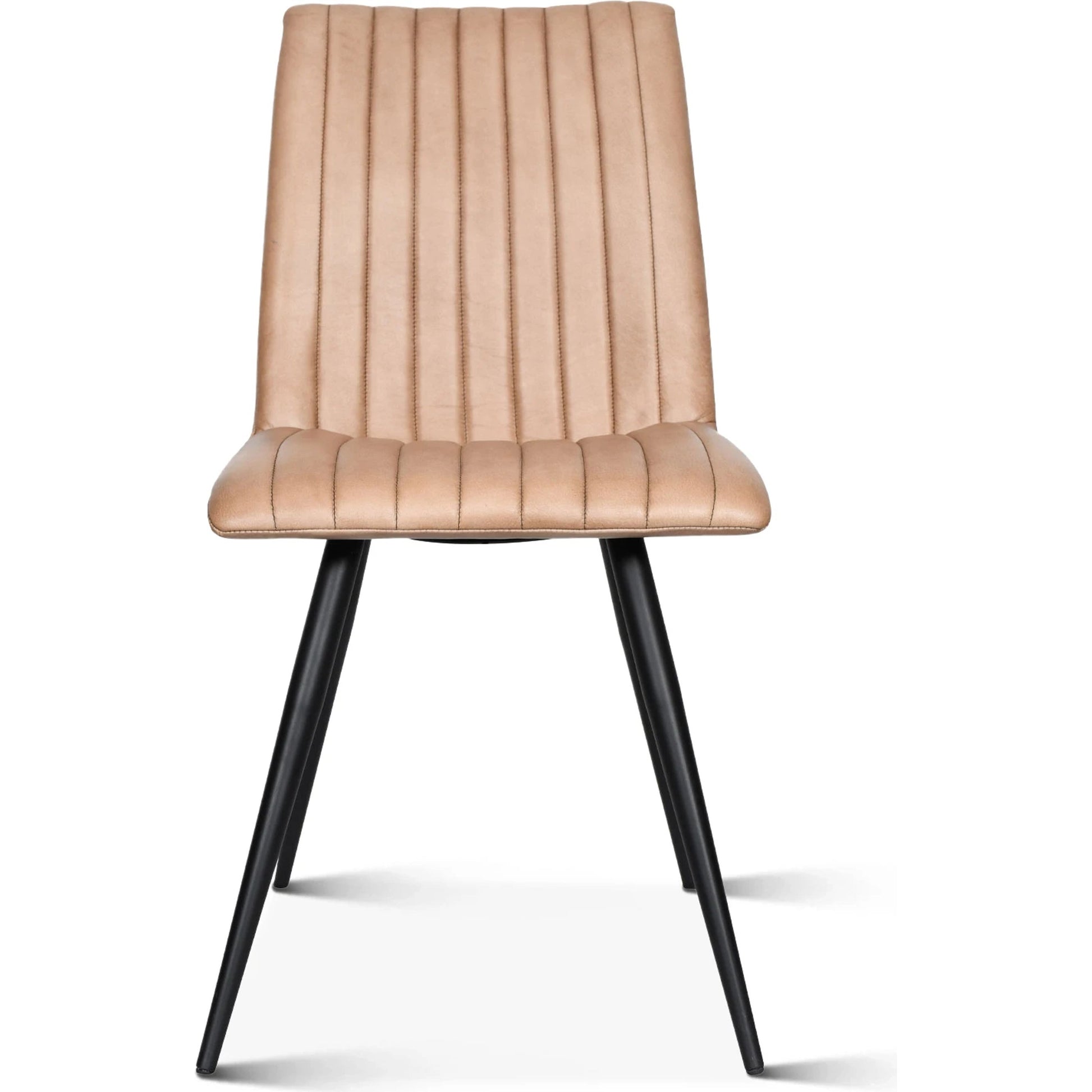 Brisben Vintage Modern Hand Washed Leather Dining Chair by World Interiors. Made from leather, iron in a modern style.