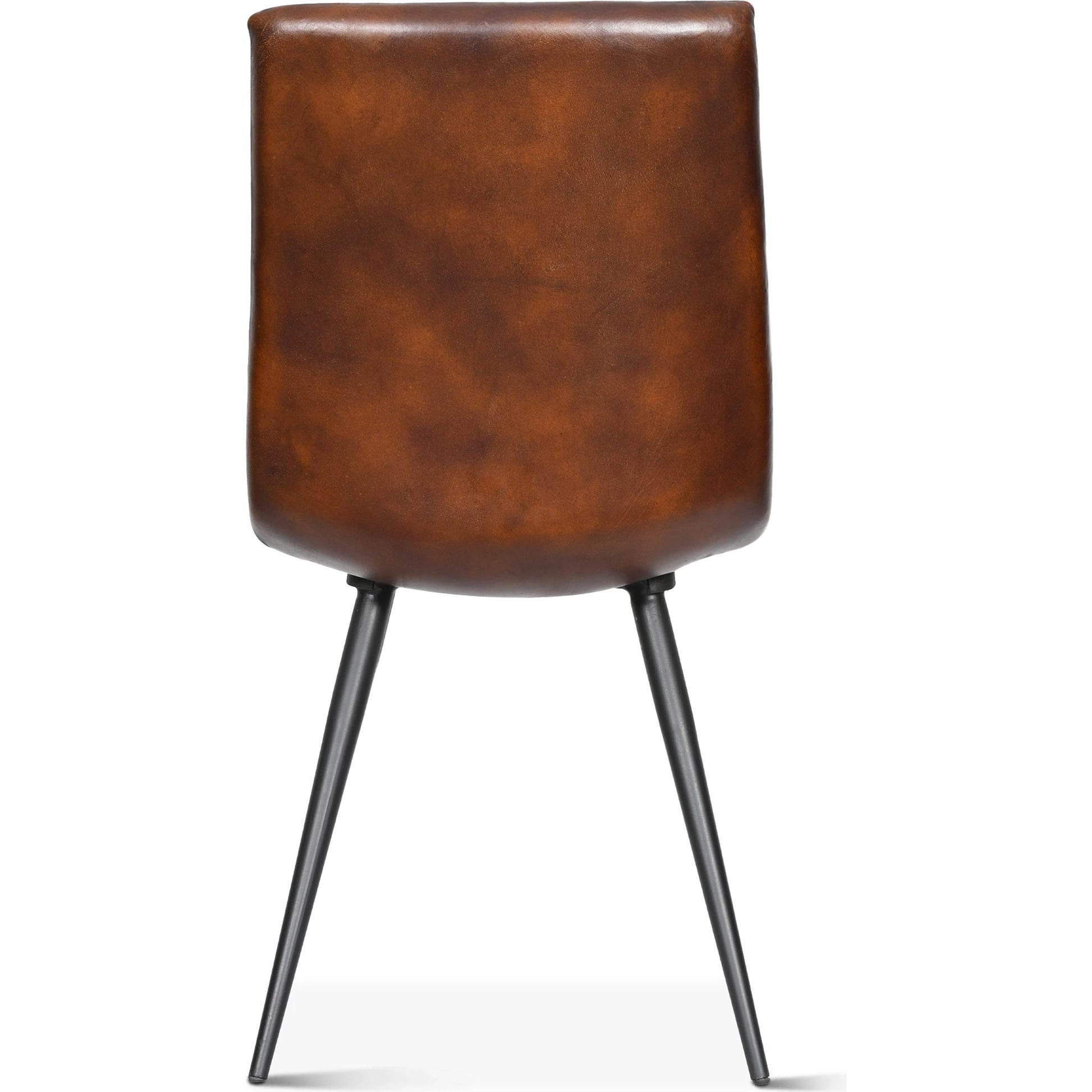 Brisben Vintage Modern Hand Washed Leather Dining Chair by World Interiors. Made from leather, iron in a modern style.